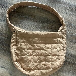 Quilted Tan Shoulder Bag